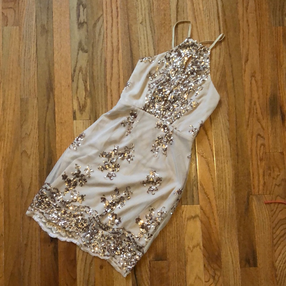 Windsor Sparkly Strappy Halter Top Cocktail Dress